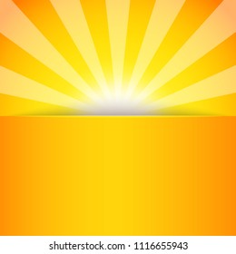 Banner of abstract sun-rays. Sunburst pattern. Vector illustration