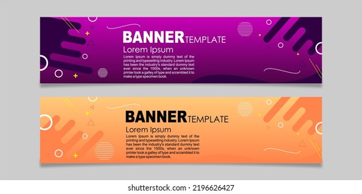 Banner, abstrakte Vorlage, violetter Hintergrund, gelb