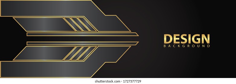 Pancarta de fondo de oro vectorial abstracto de banner para el diseño de mensajes y texto moderno. ilustración vectorial