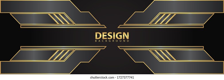 Banner abstract vector gold background board for modern text and message design. vector illustration