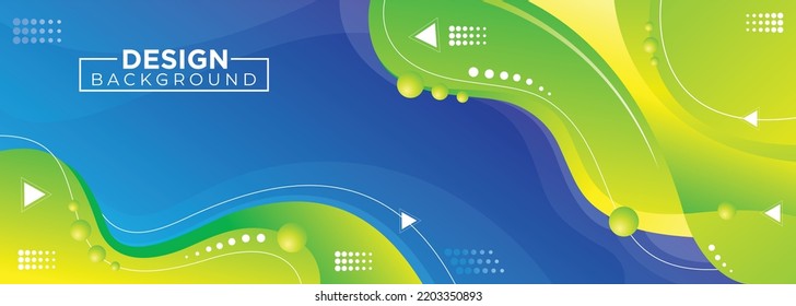 Banner abstract wavy design vector