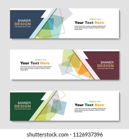 Banner, abstract web template. vector illustration