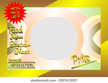 Banner ad template editable banner template design for food post on social media. Suitable for Social Media Post Restaurant and culinary digital promotions. Red and Yellow vector shape color