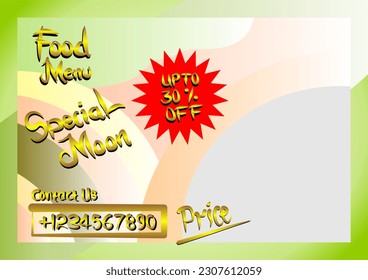 Banner ad template editable banner template design for food post on social media. Suitable for Social Media Post Restaurant and culinary digital promotions. Red and Yellow vector shape color