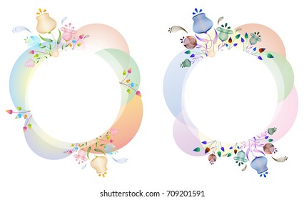 Banner adorned with flowers