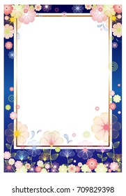 Banner adorned with flowers