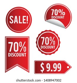 Banner Ads Discounts Price Vector 