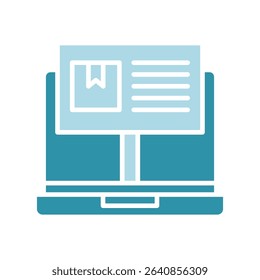 Banner Ads dual tone blue color, mini illustration icon. use for modern concept, print, UI, UX kit, web and app development. Vector related to product offering, marketing, business.