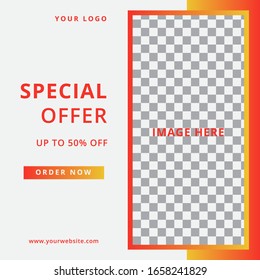 banner ads elegant social media post template collection