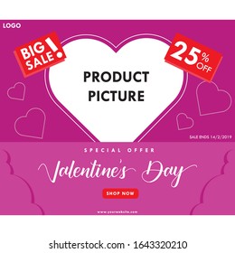 Banner Ads Sale Valentine's Design