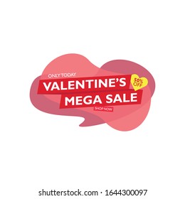Banner Ads Valentine's Discount Sale Design