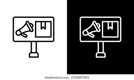 Diseño de conjunto de iconos blancos de anuncios de Anuncio