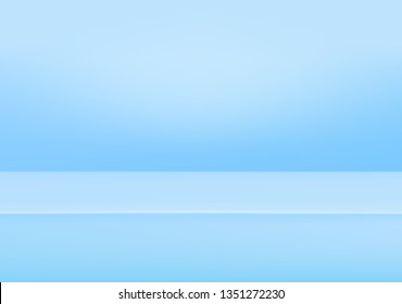 Banner for advertise product on website, Vector empty light room background pastel blue color studio table room background ,product display with copy space for display of content design