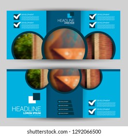Banner for advertisement. Flyer design or web template set. Vector illustration commercial promotion background. Blue color.