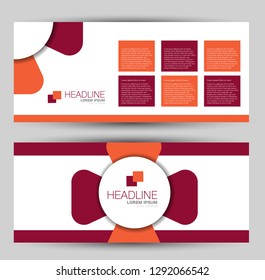 Banner for advertisement. Flyer design or web template set. Vector illustration commercial promotion background. Red and orange color.