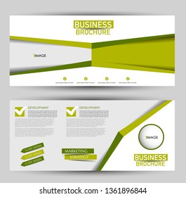 Banner for advertisement. Flyer design or web template set. Vector illustration commercial promotion background. Green color.