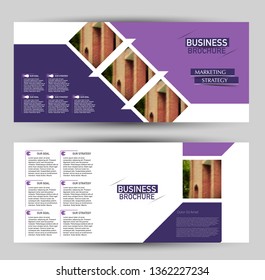 Banner for advertisement. Flyer design or web template set. Vector illustration commercial promotion background. Purple color.