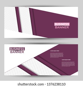 Banner for advertisement. Flyer design or web template set. Vector illustration commercial promotion background.