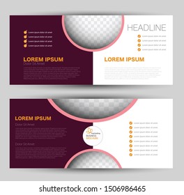 Banner for advertisement. Flyer design or web template set. Vector illustration commercial promotion background. Red color.