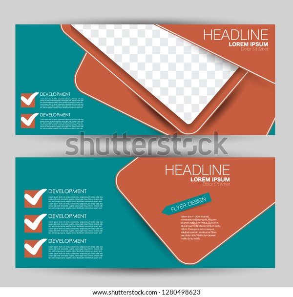 Banner Advertisement Flyer Design Web Template Stock Vector