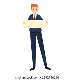 Icono de agente de banner. Dibujo del icono vectorial del agente de banners para el diseño web aislado en fondo blanco