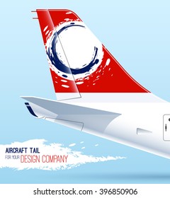 Banner with aircraft tail for your design. 