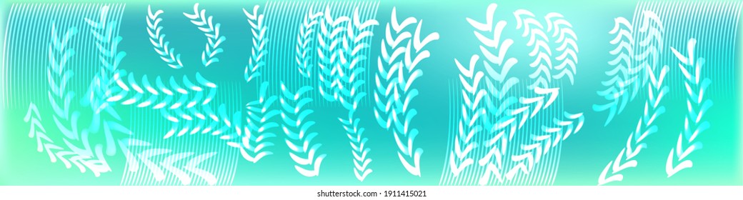 
banner with alga plant vector background