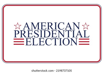 banner american presidential 2024 election illustration campaign news report slide president elect america usa card vector