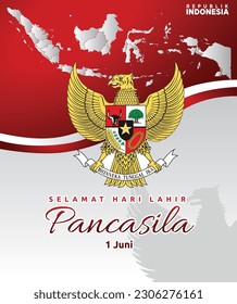 Banner for the anniversary of the birth of the Indonesian Pancasila