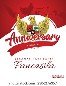 Banner for the anniversary of the birth of the Indonesian Pancasila