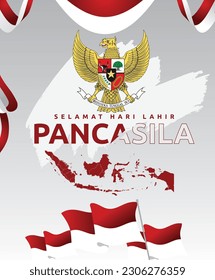 Banner for the anniversary of the birth of the Indonesian Pancasila