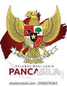 Banner for the anniversary of the birth of the Indonesian Pancasila