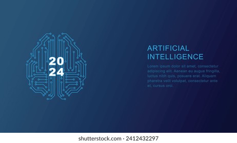 Banner with Arificial Intelligence in 2024