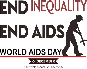 Banner- und Kunstdesigns für die Kampagnen zum Welt-Aids-Tag am 1. Dezember. Aids Day Vektor Kunst Illustration Design. AIDS Day Awareness Month Concept Poster.