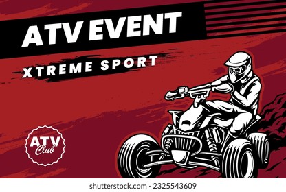 banner con la prima ATV para gráficos vectoriales deportivos