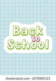 Banner Back to school. Vector illustration