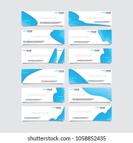 banner backdrop blue color set collection