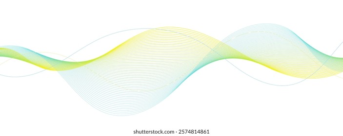banner backgrond,blue and yellow line wave effect abstarct backgrounnd line.shape.vector. Premium design .eps 10