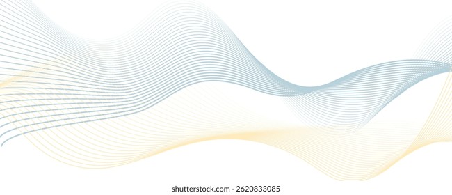 banner backgrond,blue and yellow line wave effect abstarct backgrounnd line.shape.vector. modern