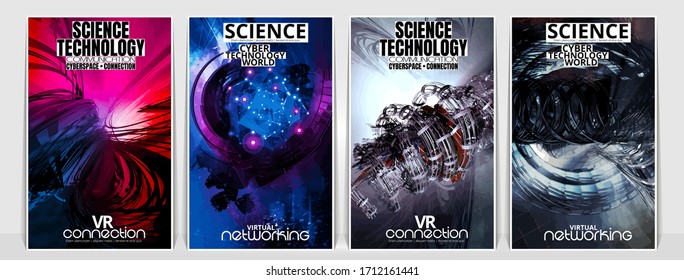Banner background of 3D rendering abstract technology digital hi tech concept 