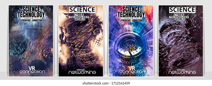 Banner background of 3D rendering abstract technology digital hi tech concept 