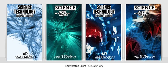 Banner background of 3D rendering abstract technology digital hi tech concept 