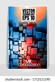 Banner background of 3D rendering abstract technology digital hi tech concept 