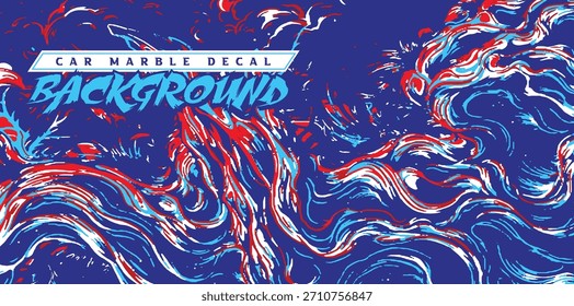 Banner Hintergrund abstrakt blau rot weiß farbig Linie Streifen livery decal Motorsport Sport Traumwelle Ozean