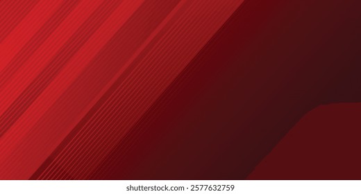 Banner background abstract, colorful, red gradations, slash abstract, memphis