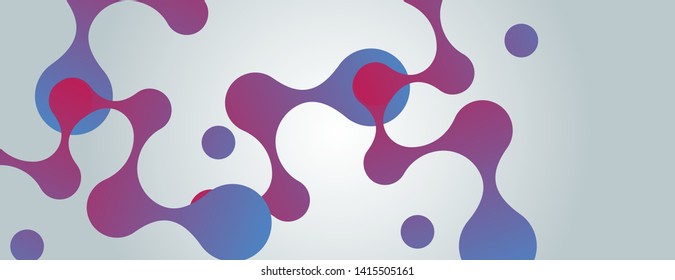 Banner background with abstract connected shapes