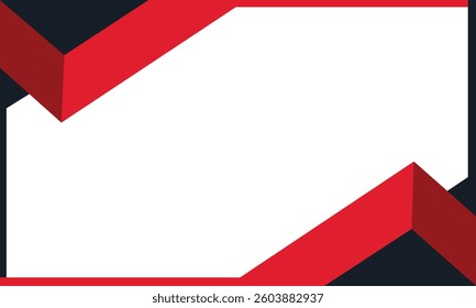 Banner Background with Abstract Red Shapes