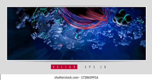 Banner background of abstract technology digital hi tech concept 