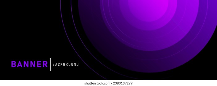 Fondo del cartel. negro. gradación púrpura. círculo. pasos abstractos 10