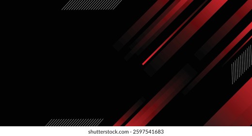 Banner background. black. red gradation. bright. abstarct . slash line. memphis eps 10